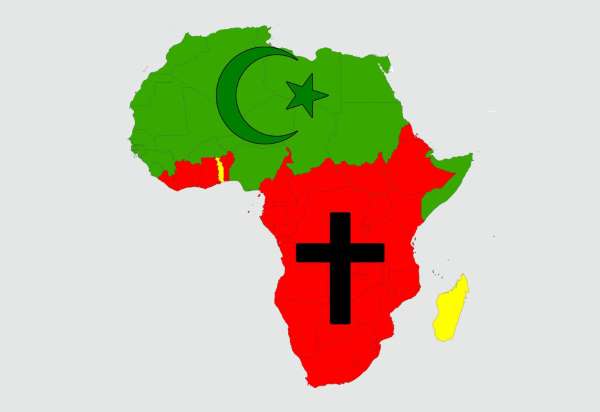 ترتيب اكبر الأديان في قارة افريقيا